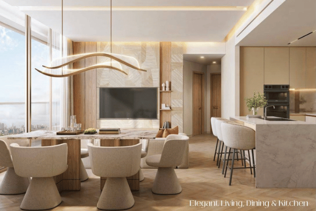 Interior de lujo en Jura Terraces, nuevo proyecto residencial en Dubái